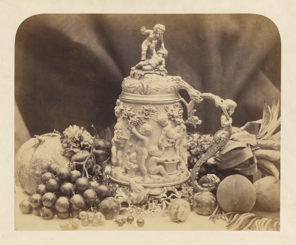 Roger Fenton:[Still Life with Tankard and Fruit], Poster Print Wall Art