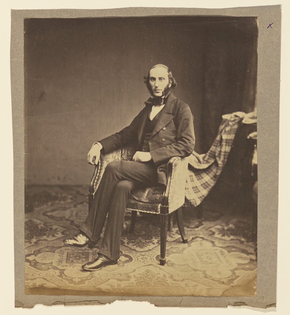 Roger Fenton:[Portrait of a man, seated], Poster Print Wall Art