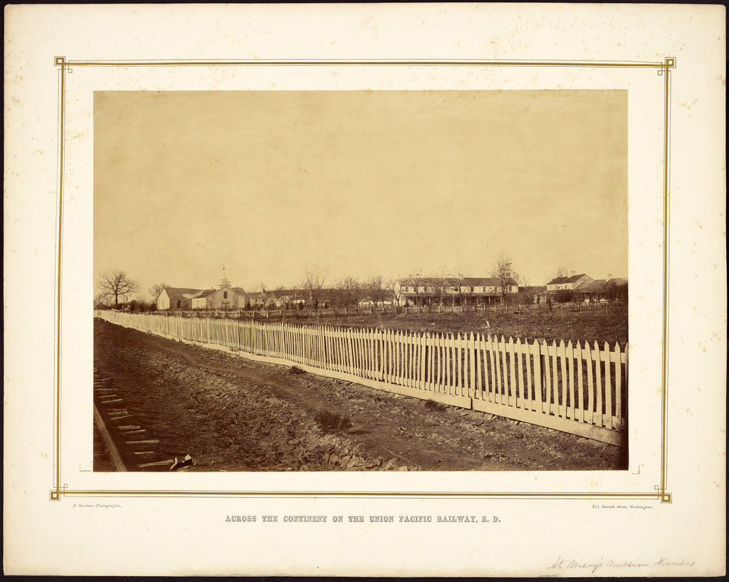 Alexander Gardner:[St. Mary's Mission, Kansas], Poster Print Wall Art