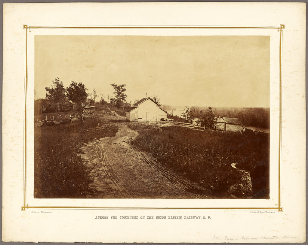 Alexander Gardner:[Indian Farm on the Delaware Reservation, , Poster Print Wall Art