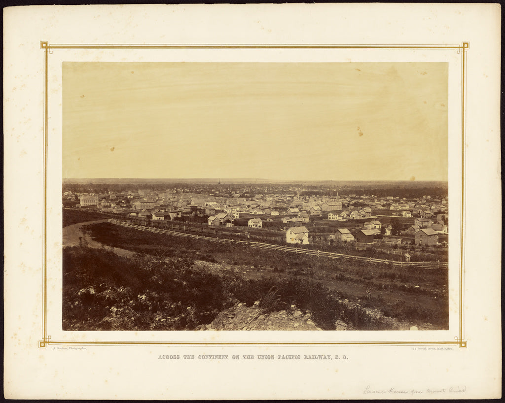 Alexander Gardner:[Lawrence, Kansas, from Mount Ariad], Poster Print Wall Art