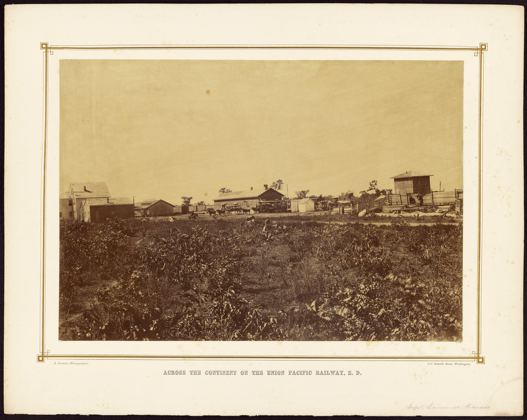 Alexander Gardner:[Depot, Lawrence, Kansas], Poster Print Wall Art