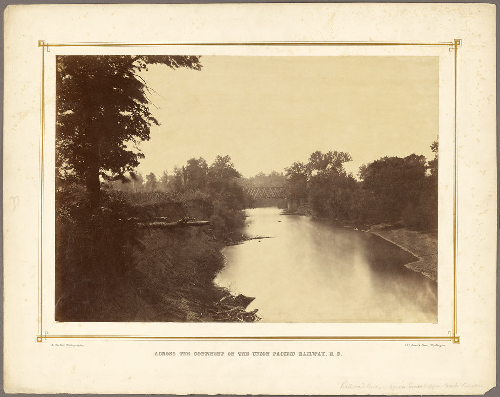 Alexander Gardner:[Railroad Bridge Across Grasshopper Creek,, Poster Print Wall Art