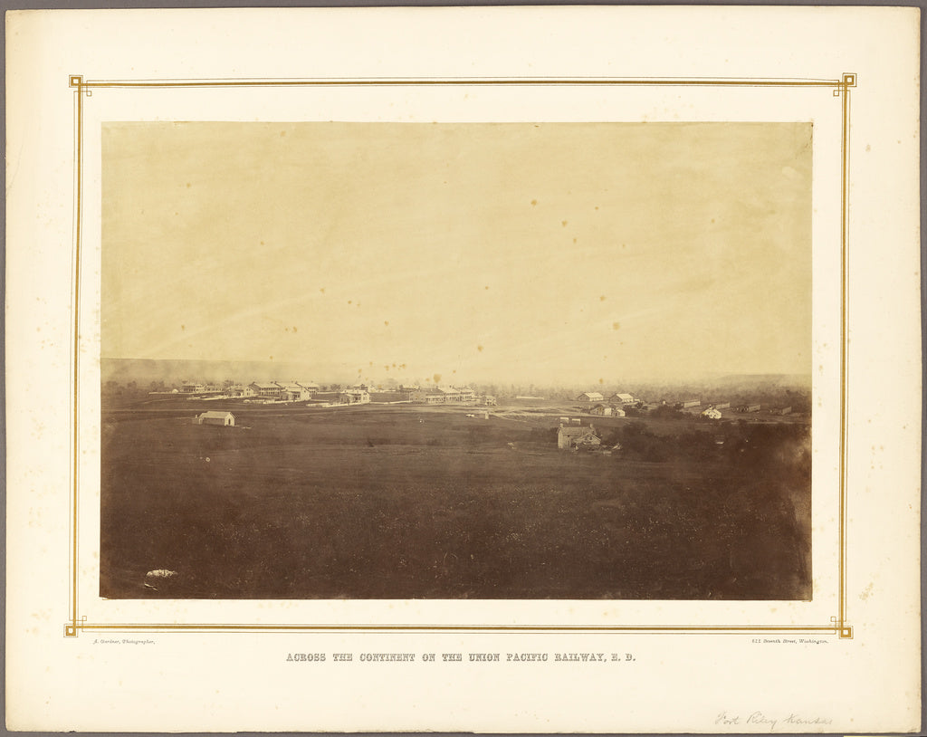 Alexander Gardner:[Fort Riley, Kansas], Poster Print Wall Art