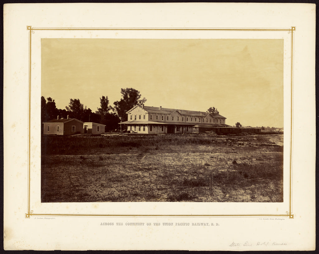 Alexander Gardner:[State Line Hotel, Kansas], Poster Print Wall Art