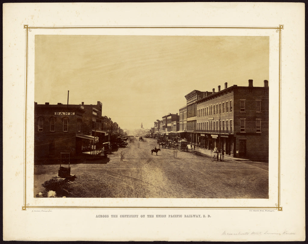 Alexander Gardner:[Massachusetts Street, Lawrence, Kansas], Poster Print Wall Art