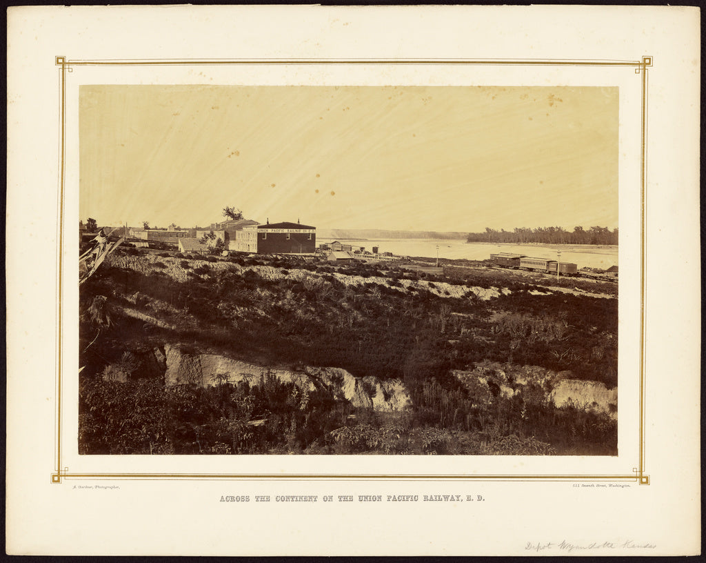 Alexander Gardner:[Depot, Wyandotte, Kansas], Poster Print Wall Art