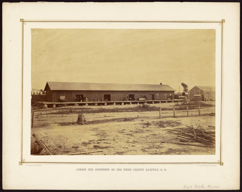 Alexander Gardner:[Depot, Topeka, Kansas], Poster Print Wall Art