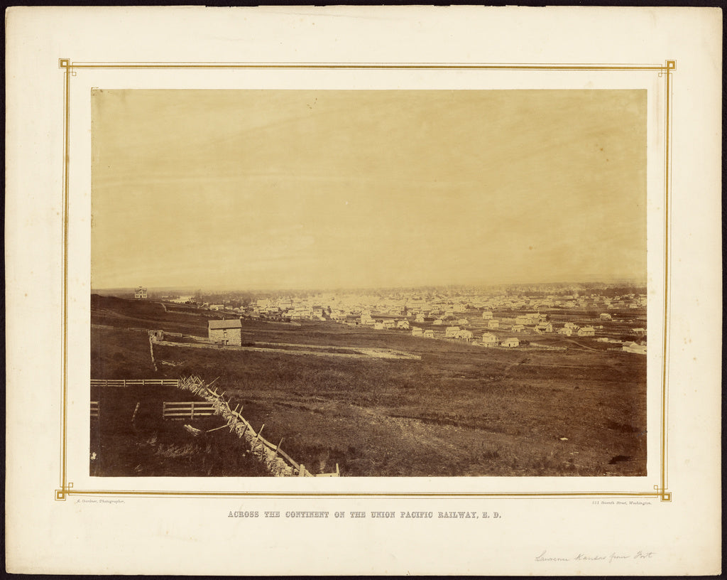 Alexander Gardner:[Lawrence, Kansas from Fort], Poster Print Wall Art
