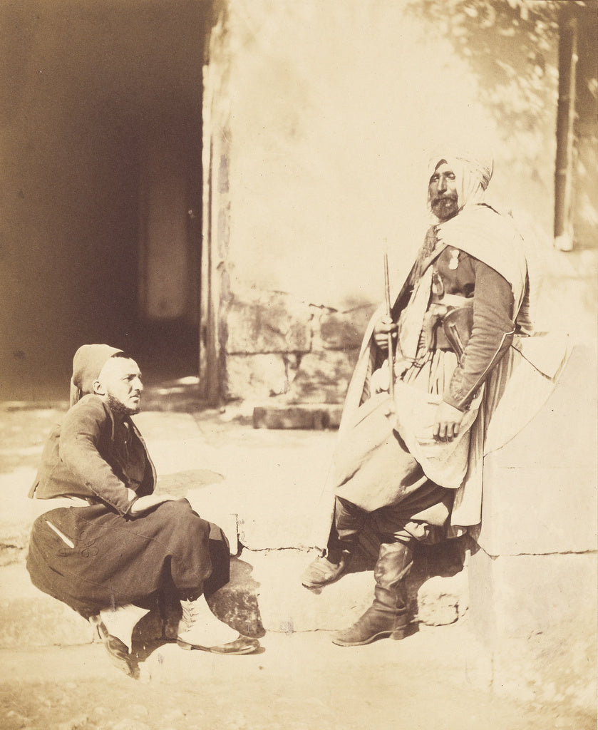 Roger Fenton:Zouave and Spahi, Attendants of Maréchal Pelis, Poster Print Wall Art