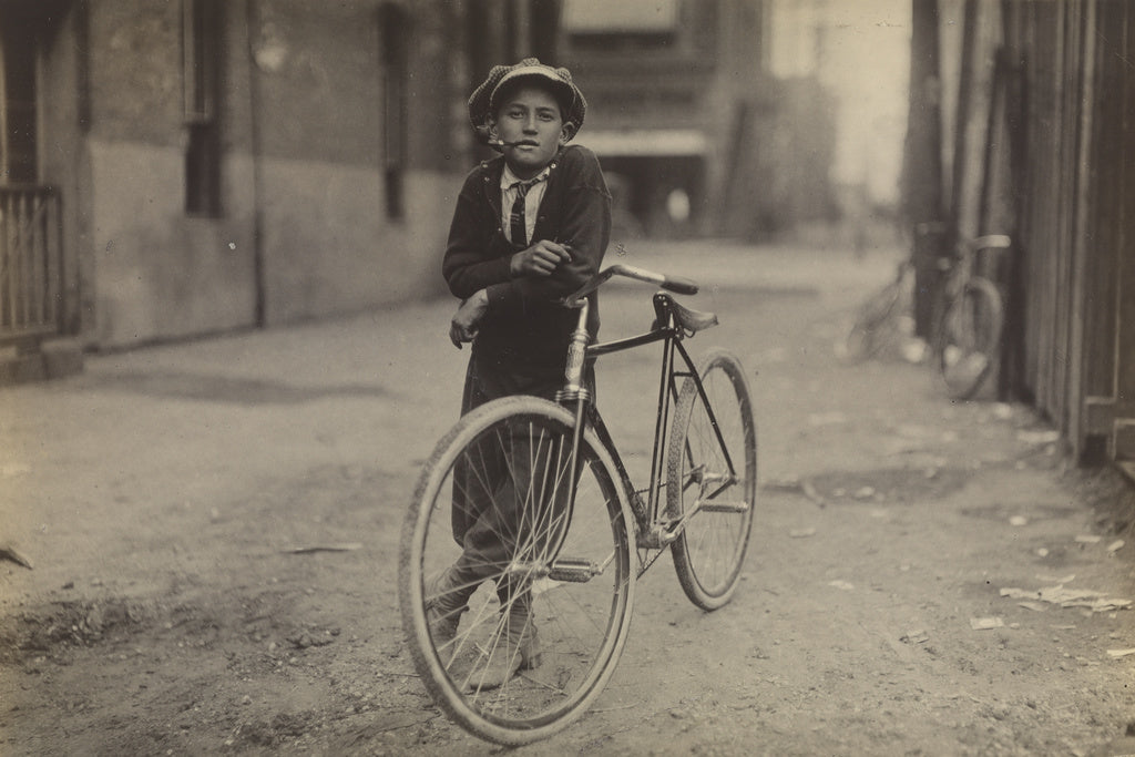 Lewis W. Hine:[Messenger Boy for Mackay Telegraph Company, W, Poster Print Wall Art