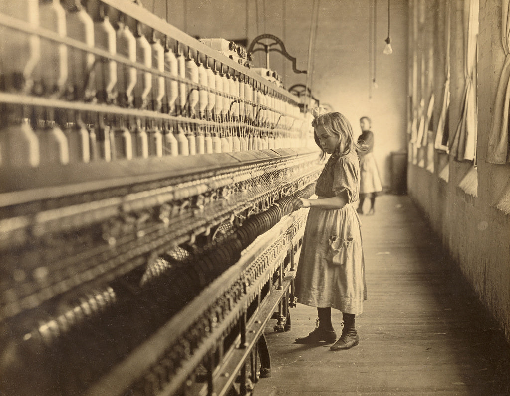 Lewis W. Hine:Sadie Pfeiffer, Spinner in Cotton Mill, North , Poster Print Wall Art