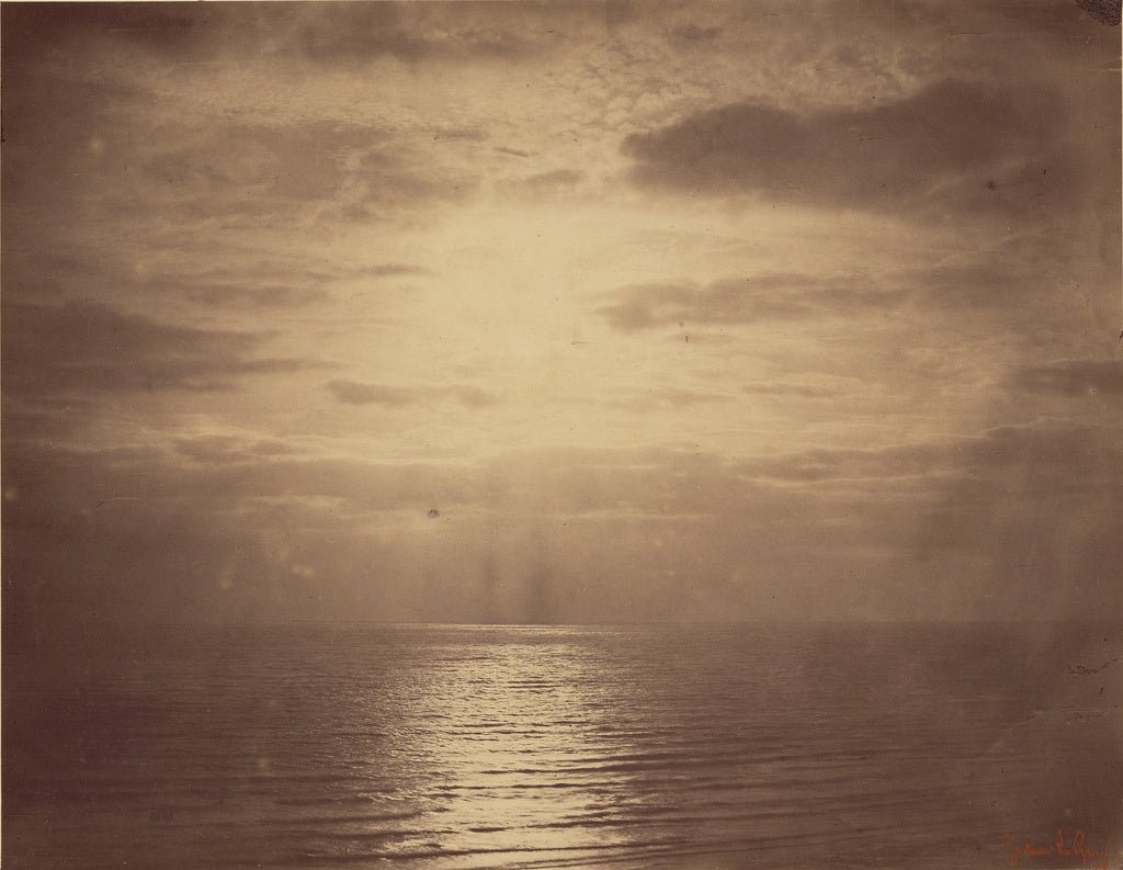 Gustave Le Gray:[Mediterranean Seascape with Cloud Study], Poster Print Wall Art
