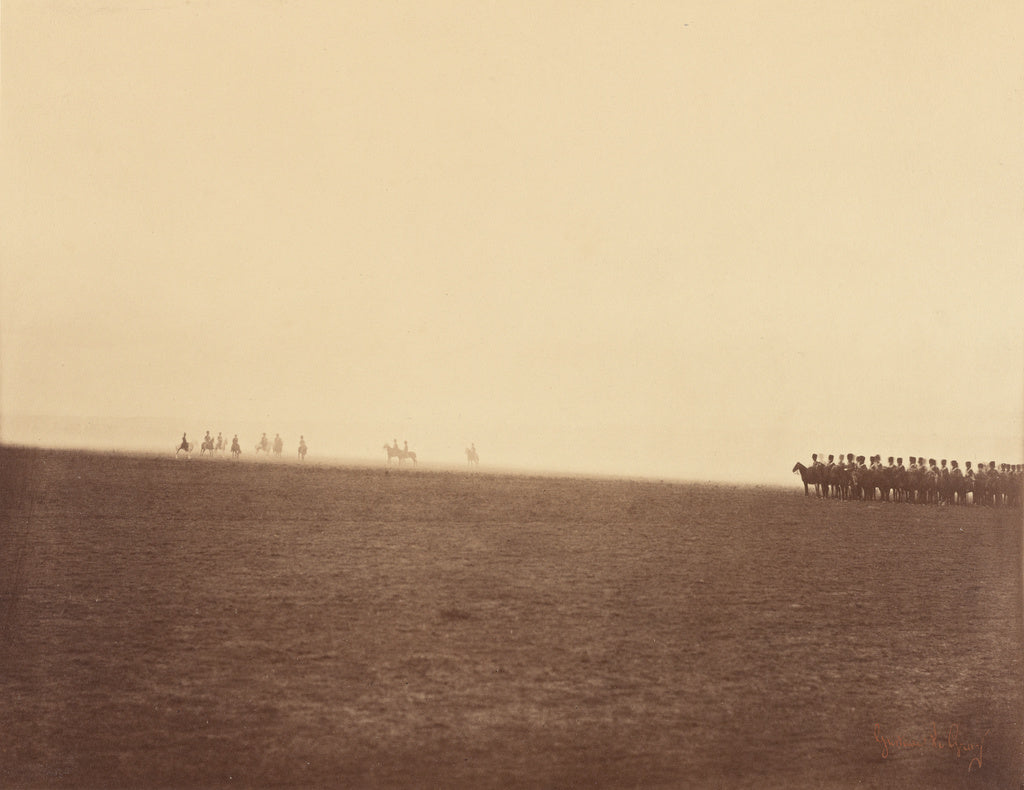 Gustave Le Gray:[Troops Along the Horizon], Poster Print Wall Art