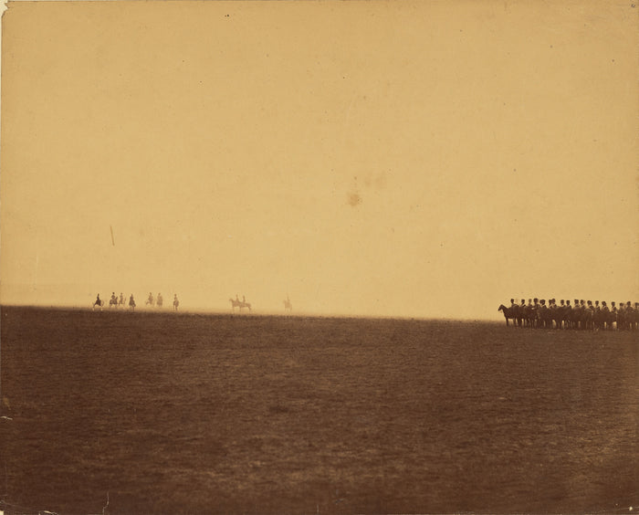 Gustave Le Gray:[Cavalry Exercises, Camp de Chalons],16x12