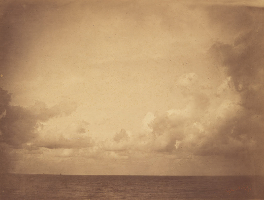 Gustave Le Gray:[Seascape with Cloud Study], Poster Print Wall Art