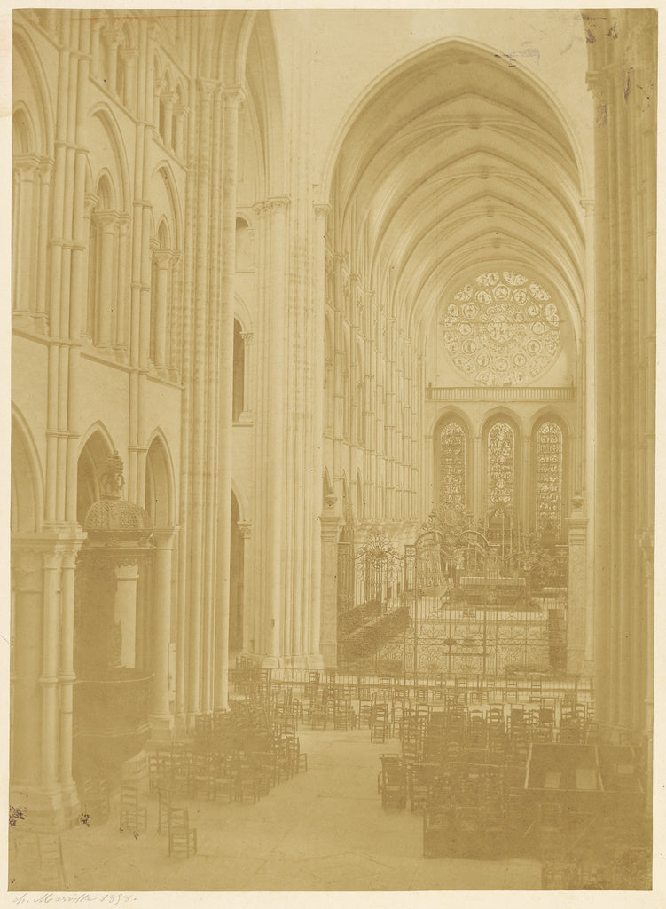 Charles Marville:[Interior of a Church], Poster Print Wall Art