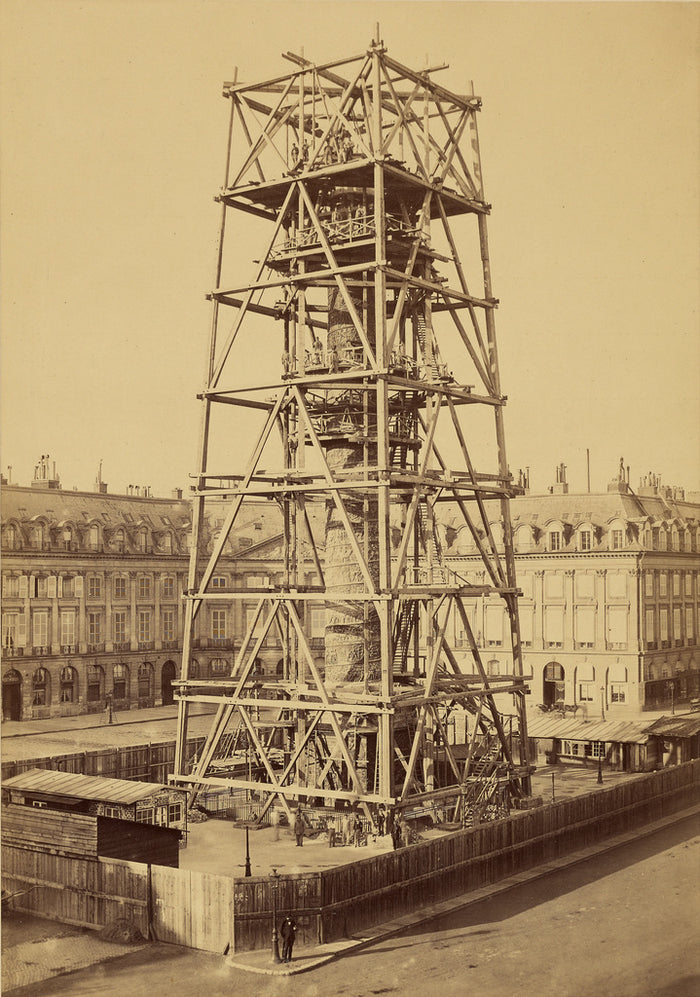 Charles Marville:[Le Restauration de la Colonne Vendôme apr,16x12