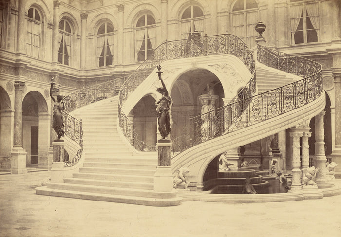 Charles Marville:[Staircase, Interior of Hotel de Ville],16x12
