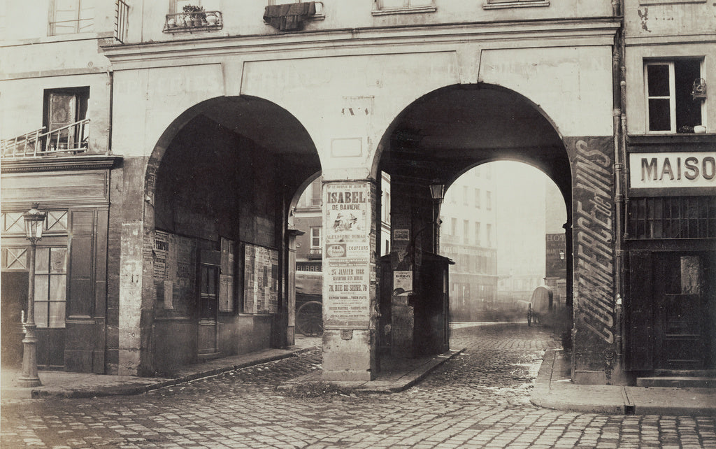 Charles Marville:[Les Deux-Portes. Vue prise de la rue des I, Poster Print Wall Art