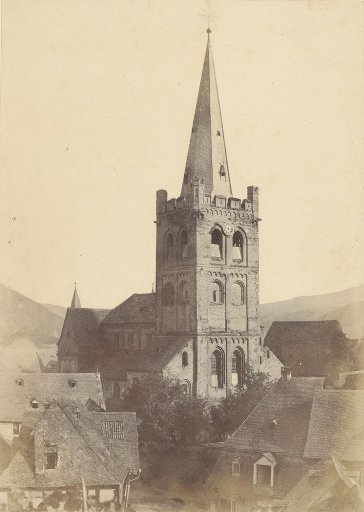 Charles Marville:[Baccharah: vue sur l'eglise.], Poster Print Wall Art
