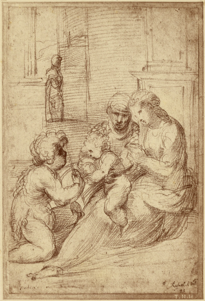 Charles Marville:[Reproduction of  a drawing by Raphaël], Poster Print Wall Art