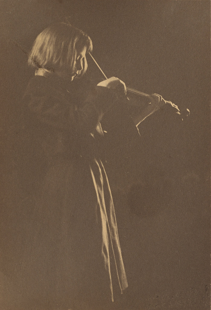 Gertrude Käsebier:[Standing Girl with Violin], Poster Print Wall Art