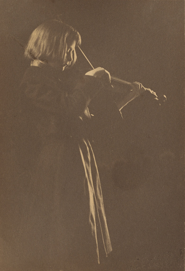 Gertrude Käsebier:[Standing Girl with Violin],16x12