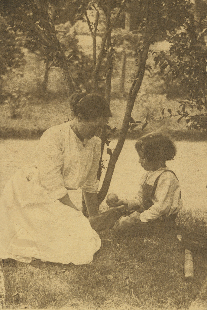 Gertrude Käsebier:[Gertrude O'Malley and Charles seated by , Poster Print Wall Art