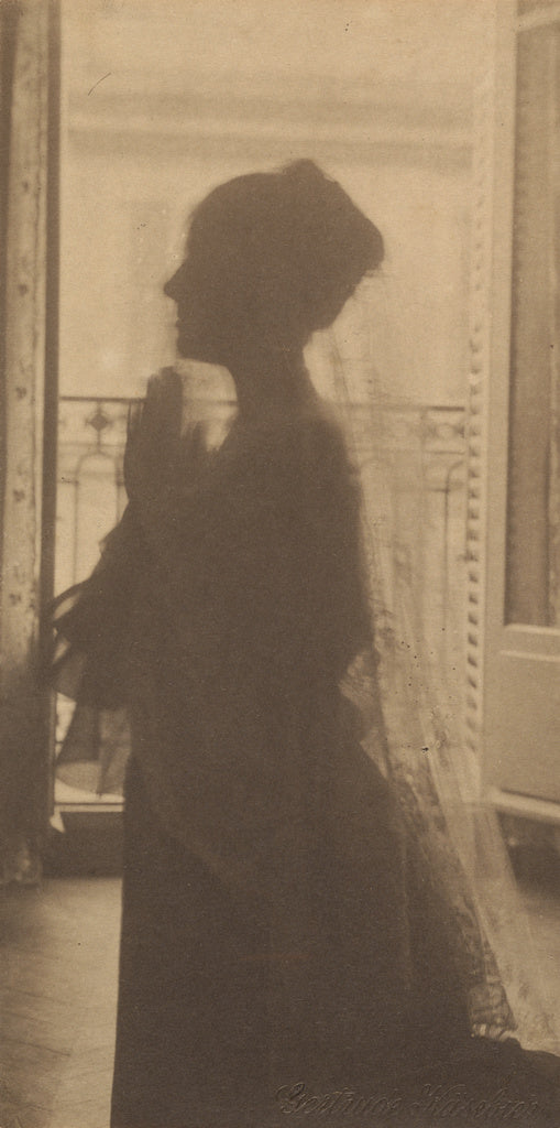 Gertrude Käsebier:[Silhouette of a Woman / A Maiden at Pray,16x12