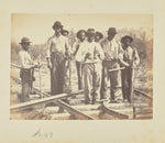 A.J. Russell:[Workers standing on railroad tracks],16x12"(A3)Poster