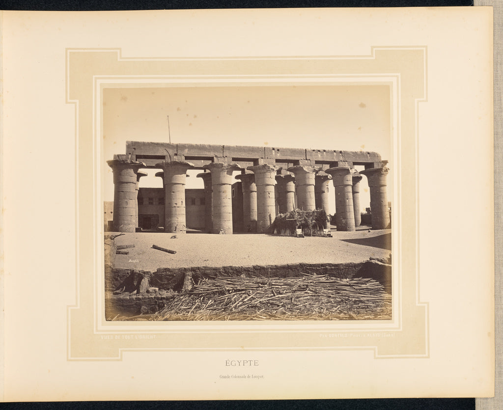 Félix Bonfils:egypte: Grande colonnade de Louqsor,16x12"(A3)Poster