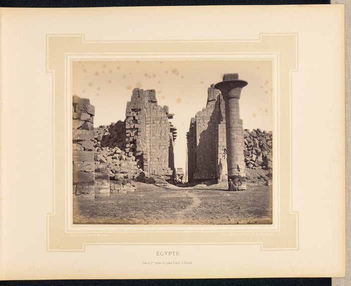 Félix Bonfils:egypte: Cour et 2me pylône du grand Temple d,16x12