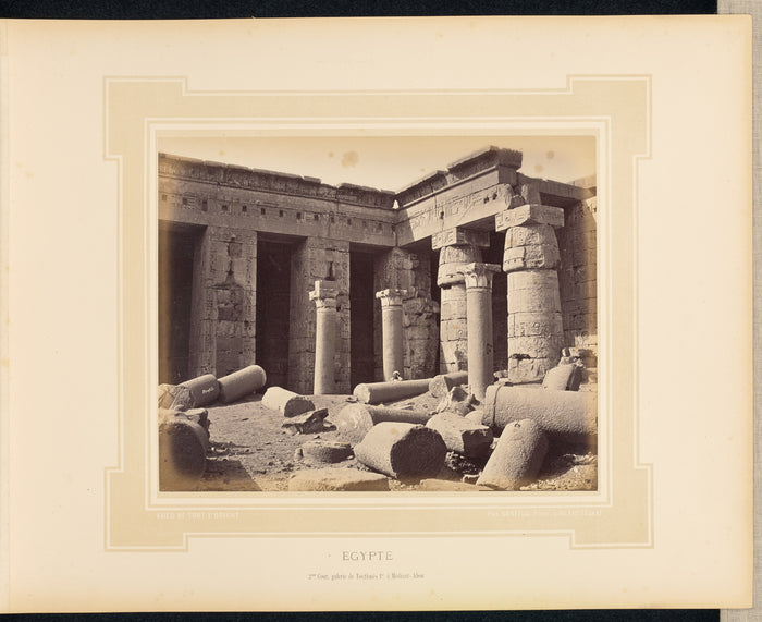 Félix Bonfils:egypte: 2me Cour, galerie de Touthmès 1er à,16x12