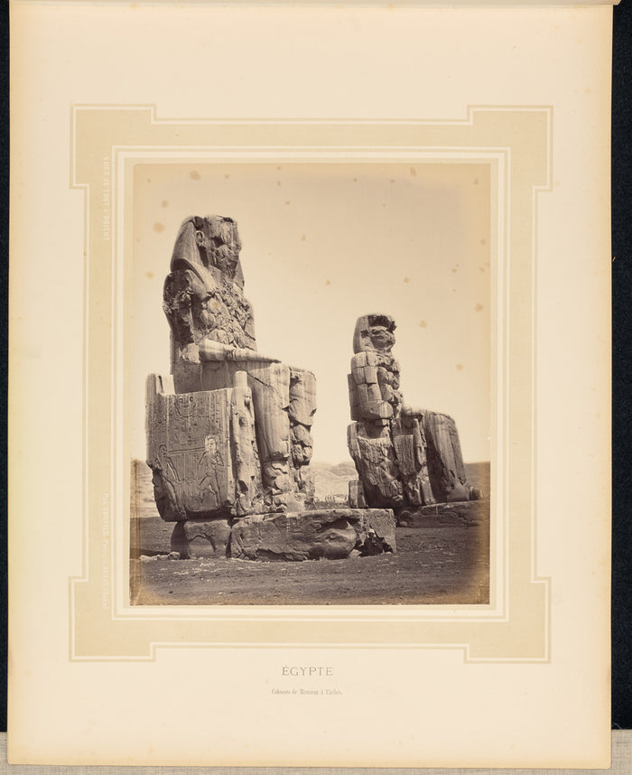 Félix Bonfils:egypte: Colosses de Memnon à Thèbes,16x12
