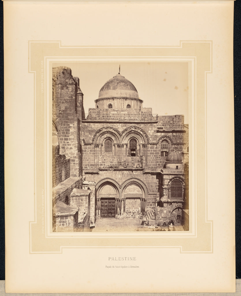 Félix Bonfils:Palestine: Façade du Saint-Sépulcre à Jér, Poster Print Wall Art