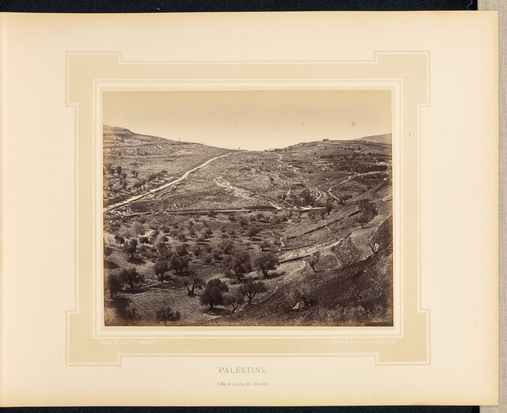 Félix Bonfils:Palestine: Vallée de Josaphat près [sic] Je, Poster Print Wall Art