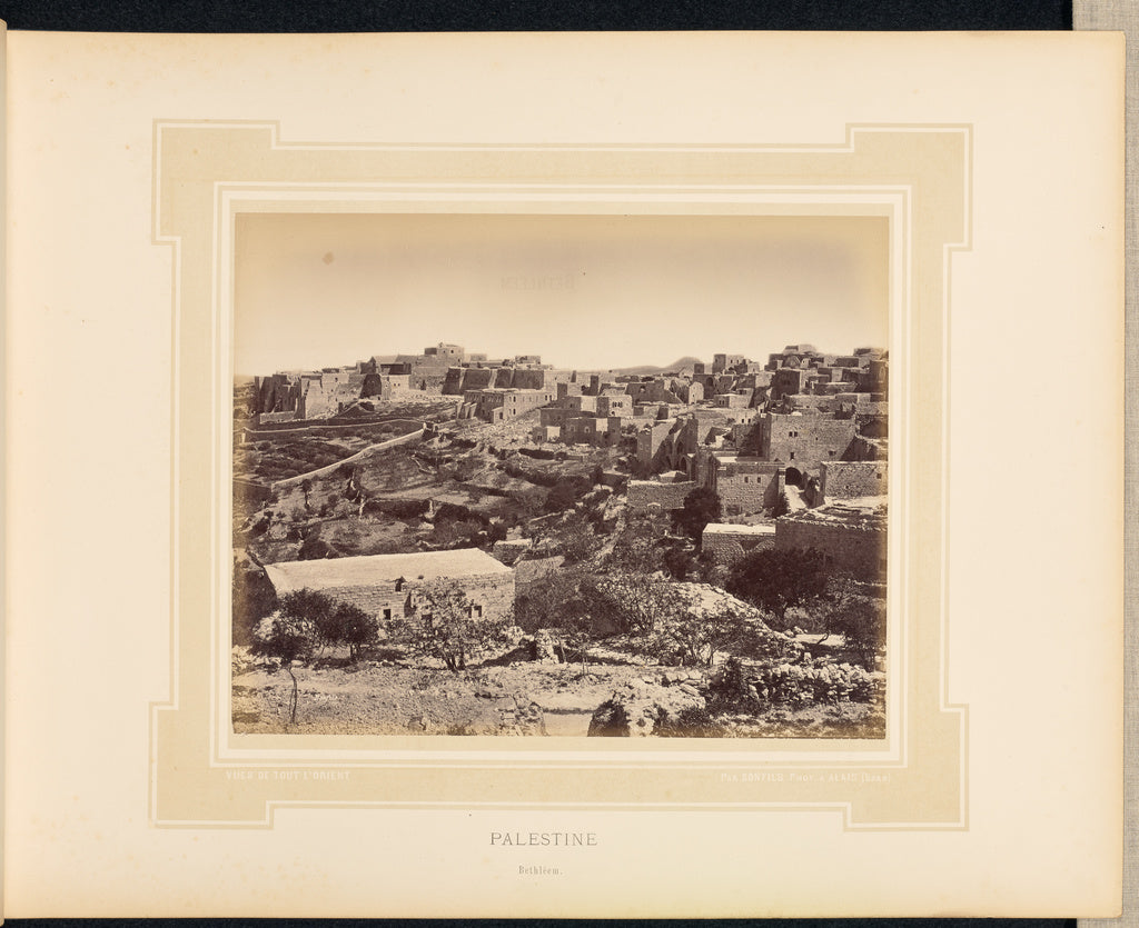 Félix Bonfils:Palestine: Bethléem, Poster Print Wall Art