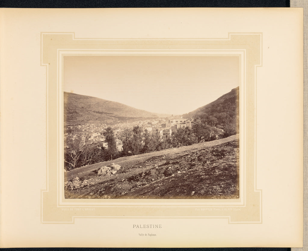 Félix Bonfils:Palestine: Vallée de Naplouse, Poster Print Wall Art