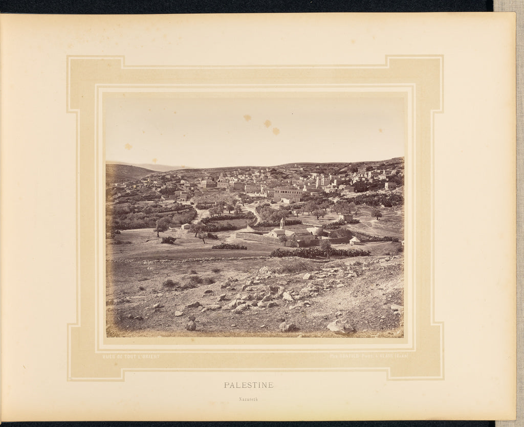 Félix Bonfils:Palestine: Nazareth, Poster Print Wall Art
