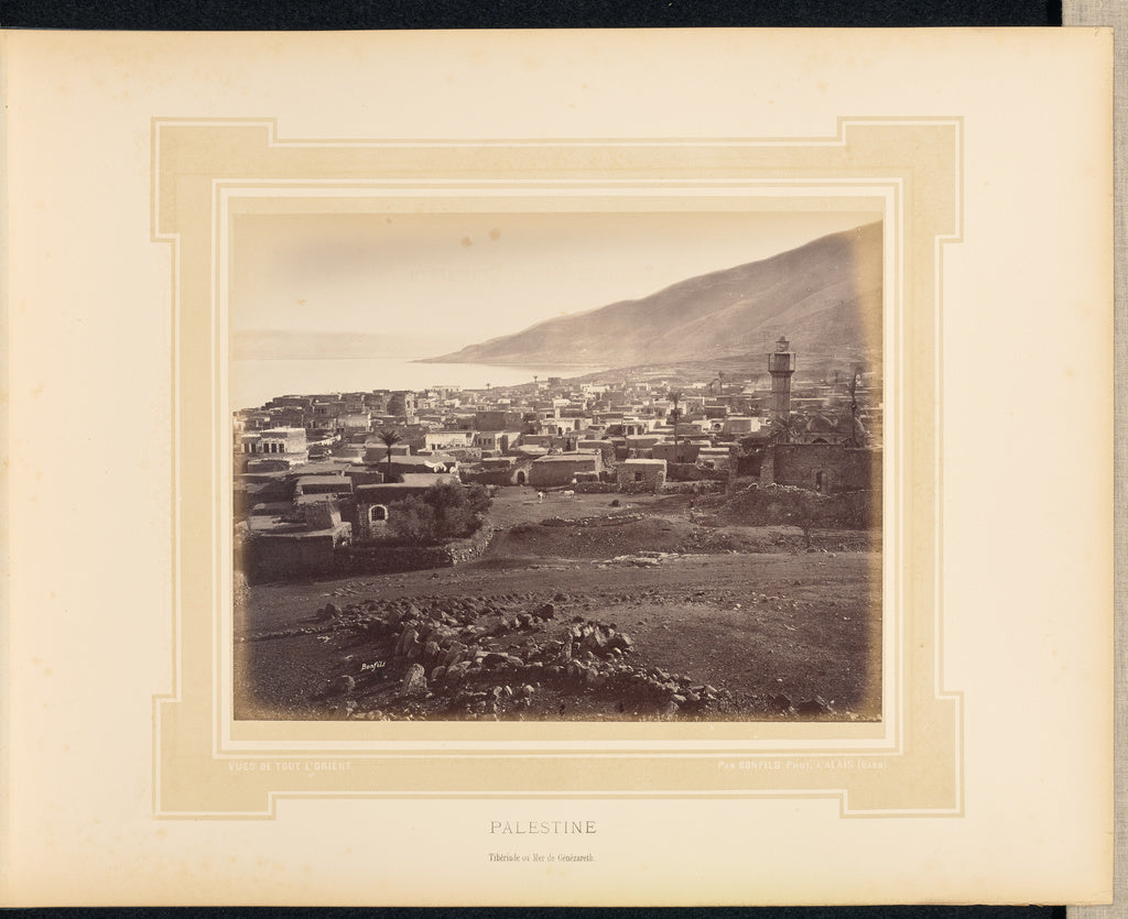 Félix Bonfils:Palestine: Tibériade ou Mer de Génézareth, Poster Print Wall Art
