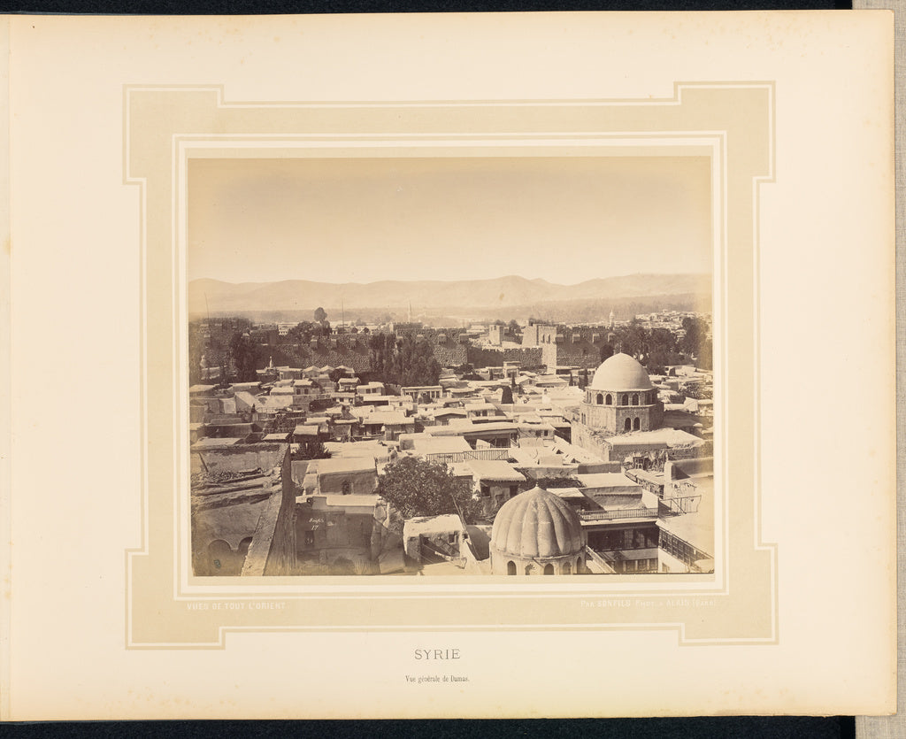 Félix Bonfils:Syrie: Vue générale de Damas, Poster Print Wall Art