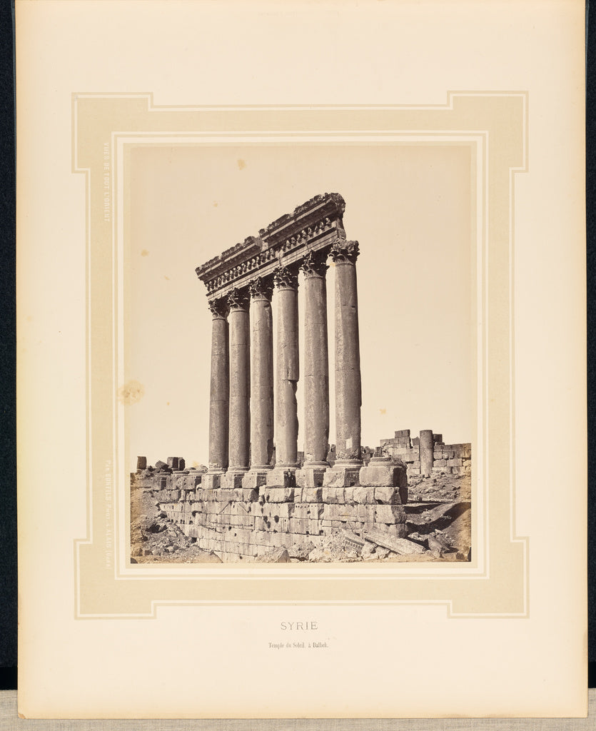 Félix Bonfils:Syrie: Temple du Soleil à Balbek, Poster Print Wall Art