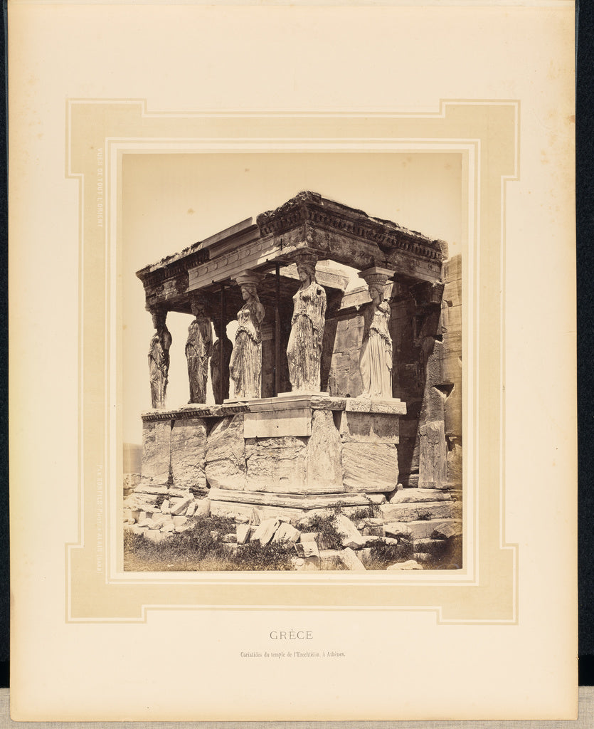 Félix Bonfils:Grèce: Cariatides du temple de l'Erechtéïo, Poster Print Wall Art
