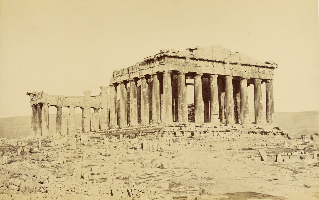 Baron Paul des Granges:Athens - Parthenon from the northwest,16x12"(A3)Poster