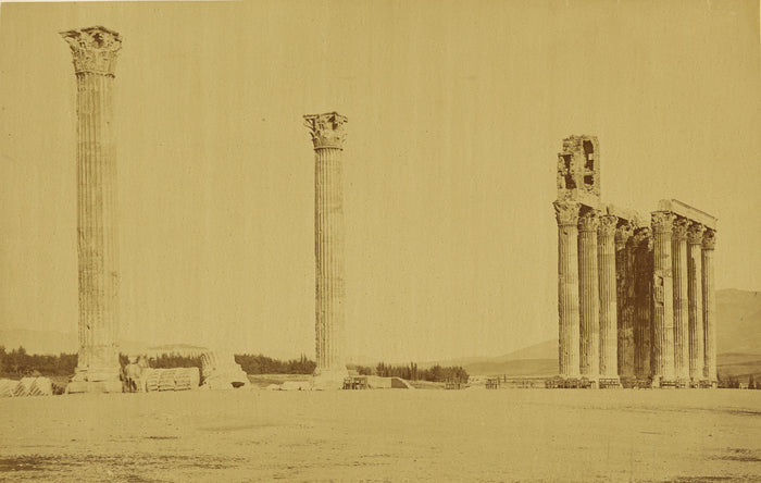 Baron Paul des Granges:Athens - Temple of Zeus Olympios.,16x12