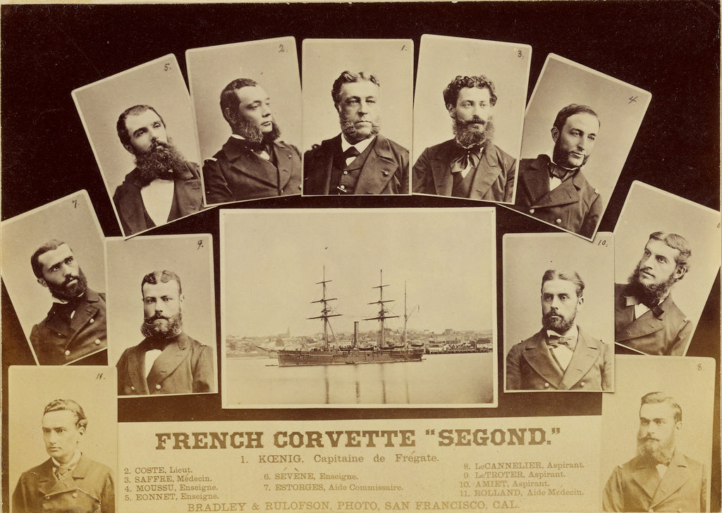 Bradley & Rulofson:French corvette Segond [with portraits of, Poster Print Wall Art