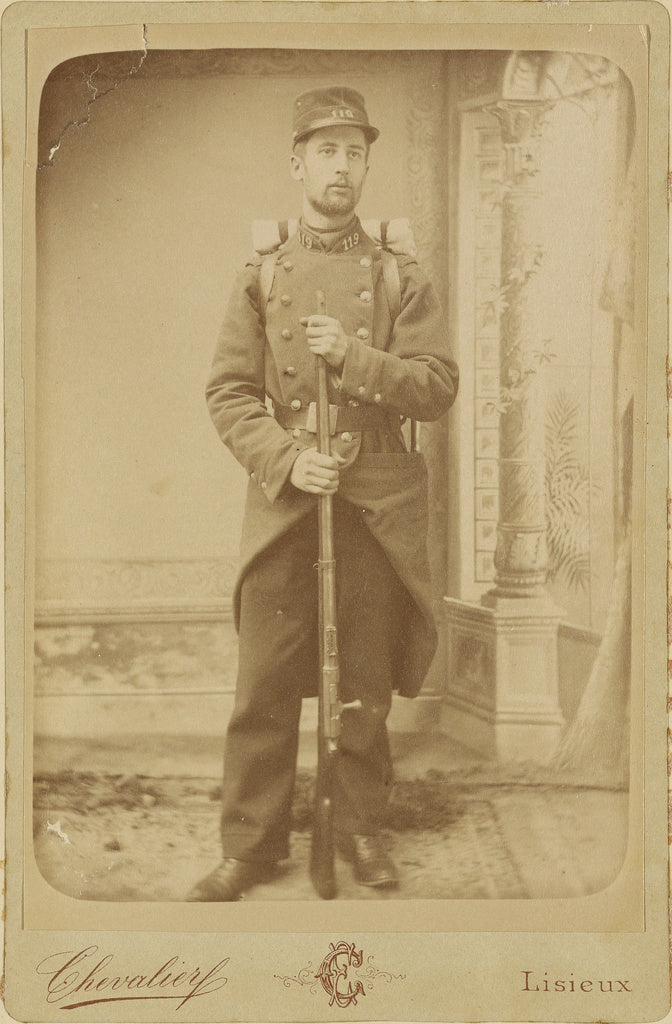 E. Chevalier:[Portrait of an unidentified soldier], Poster Print Wall Art