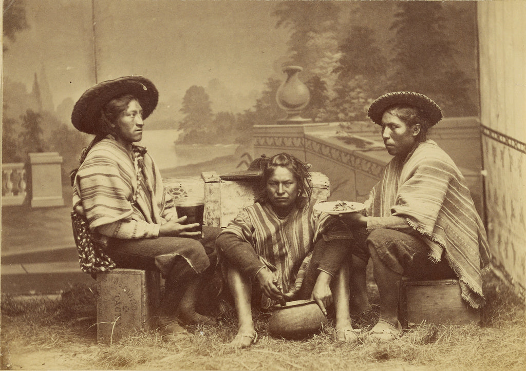 Unknown:[Portrait of three South American Indians], Poster Print Wall Art