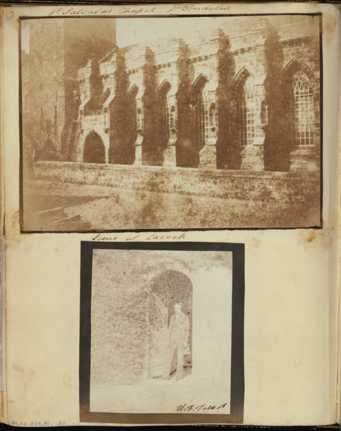 William Henry Fox Talbot:A Man Standing in a Doorway at Laco,16x12